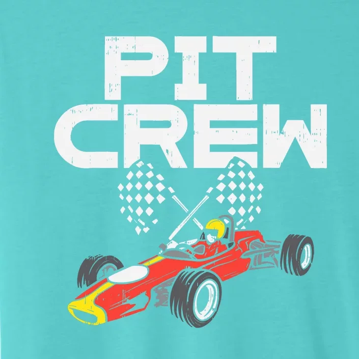 Pit Crew Checkered Flag Race Car Driver Racing Racer Gift ChromaSoft Performance T-Shirt