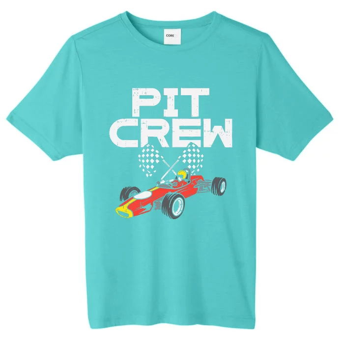 Pit Crew Checkered Flag Race Car Driver Racing Racer Gift ChromaSoft Performance T-Shirt