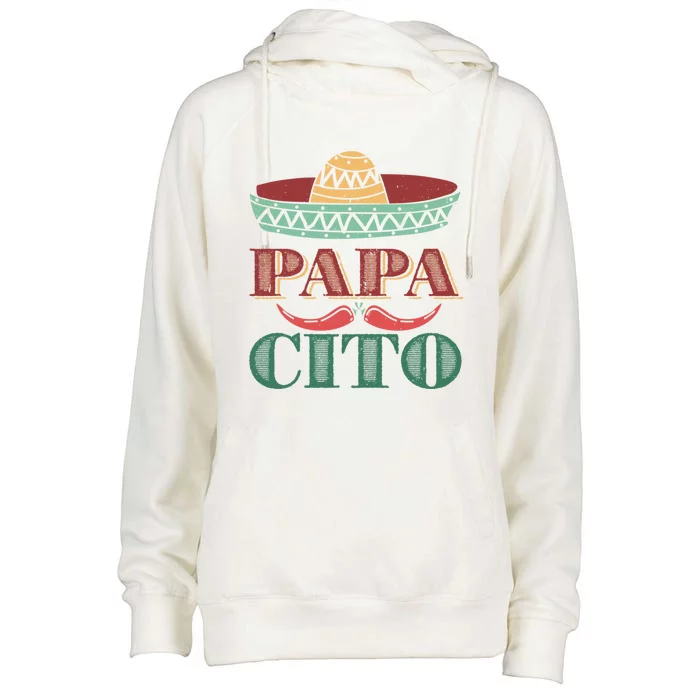 Papa Cito Cinco De Mayo Sombrero Hat Mexican Father Fiesta Gift Womens Funnel Neck Pullover Hood