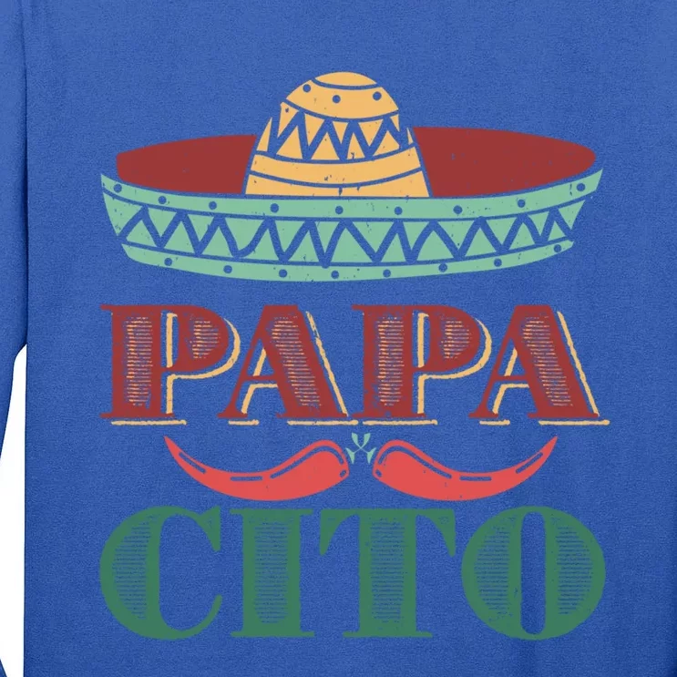 Papa Cito Cinco De Mayo Sombrero Hat Mexican Father Fiesta Gift Tall Long Sleeve T-Shirt