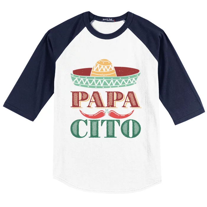 Papa Cito Cinco De Mayo Sombrero Hat Mexican Father Fiesta Gift Baseball Sleeve Shirt