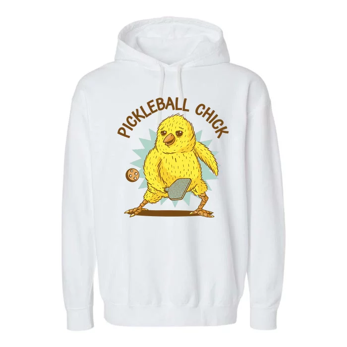 Pickleball Chick Cute Sport Garment-Dyed Fleece Hoodie