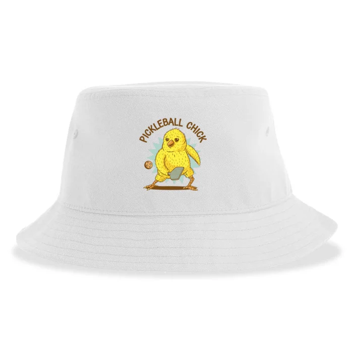 Pickleball Chick Cute Sport Sustainable Bucket Hat