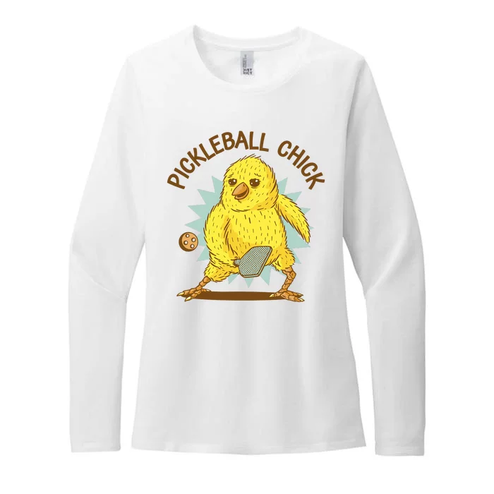 Pickleball Chick Cute Sport Womens CVC Long Sleeve Shirt