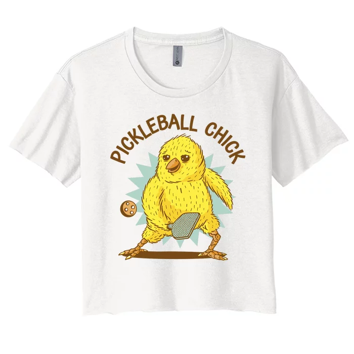 Pickleball Chick Cute Sport Women's Crop Top Tee