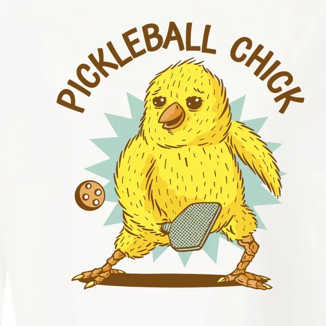 Pickleball Chick Cute Sport Cropped Pullover Crew