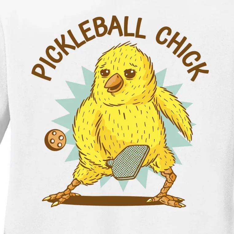 Pickleball Chick Cute Sport Ladies Long Sleeve Shirt