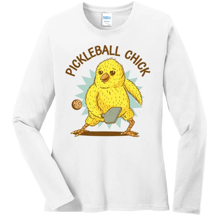 Pickleball Chick Cute Sport Ladies Long Sleeve Shirt