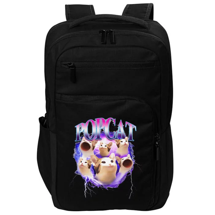 Popcat Cute Cat Popcat Funny Meme Coin For Cat Lover Impact Tech Backpack