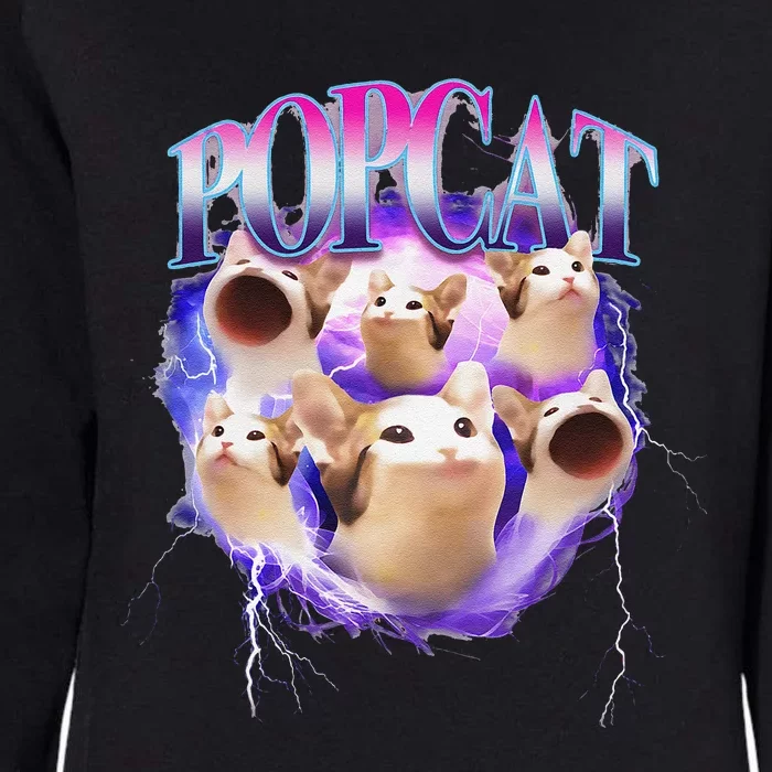 Popcat Cute Cat Popcat Funny Meme Coin For Cat Lover Womens California Wash Sweatshirt