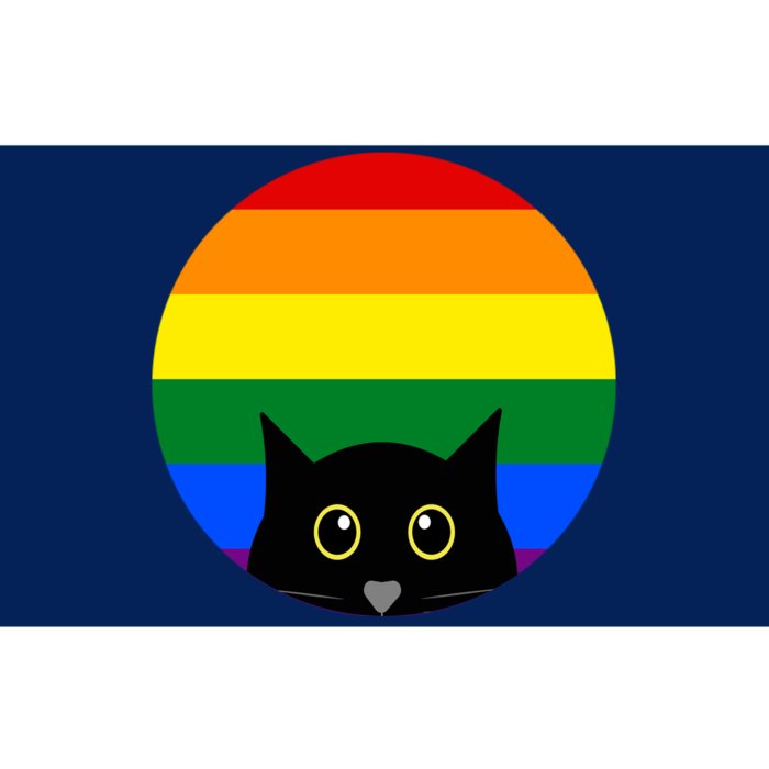 Peeking Cat Colorful Rainbow Bumper Sticker