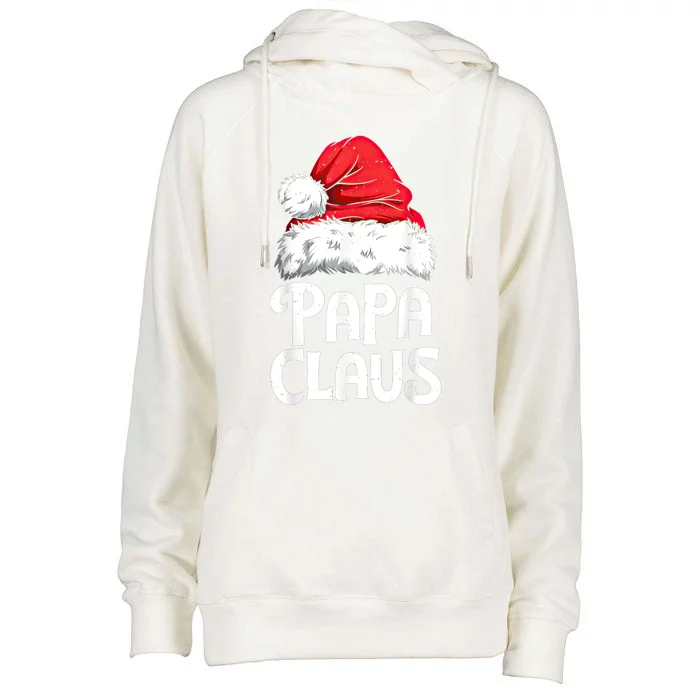 Papa Claus Christmas Dad Santa Family Matching Pajamas Xmas Womens Funnel Neck Pullover Hood