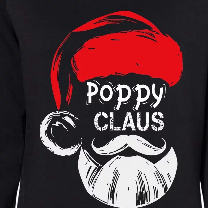 Poppy Claus  Christmas Grandpa Gift Womens California Wash Sweatshirt