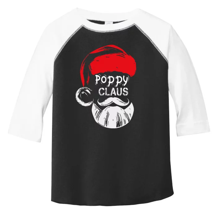 Poppy Claus  Christmas Grandpa Gift Toddler Fine Jersey T-Shirt