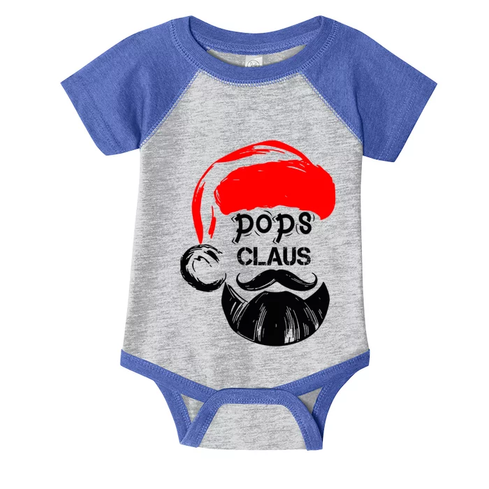 Pops Claus Christmas Grandpa Santa Claus Christmas Cool Gift Infant Baby Jersey Bodysuit