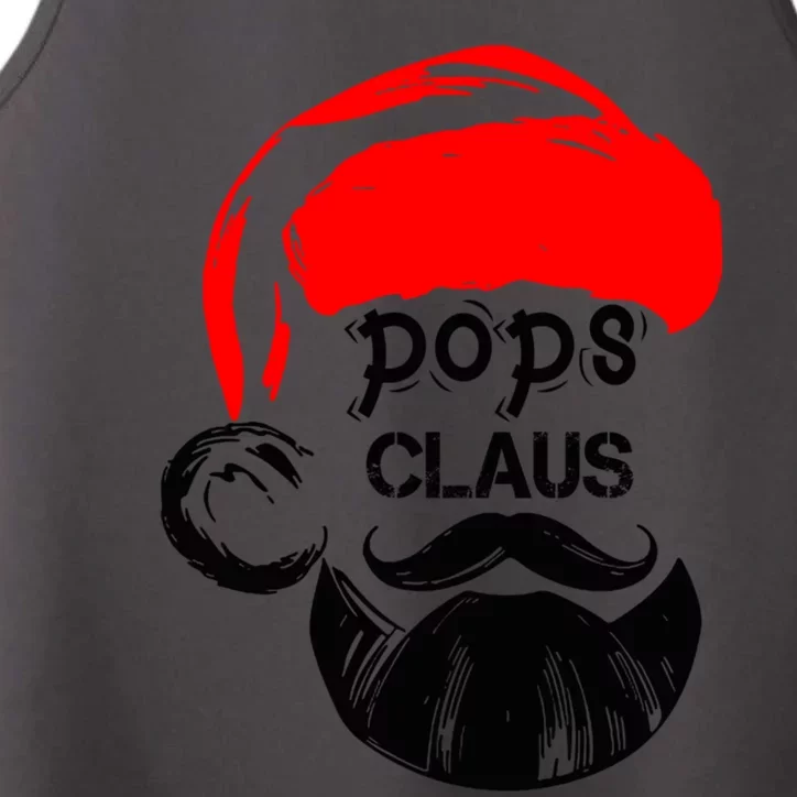 Pops Claus Christmas Grandpa Santa Claus Christmas Cool Gift Performance Tank