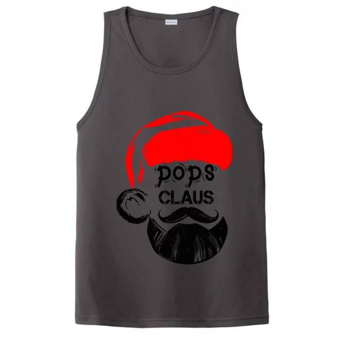 Pops Claus Christmas Grandpa Santa Claus Christmas Cool Gift Performance Tank