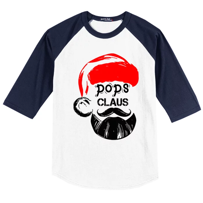 Pops Claus Christmas Grandpa Santa Claus Christmas Cool Gift Baseball Sleeve Shirt