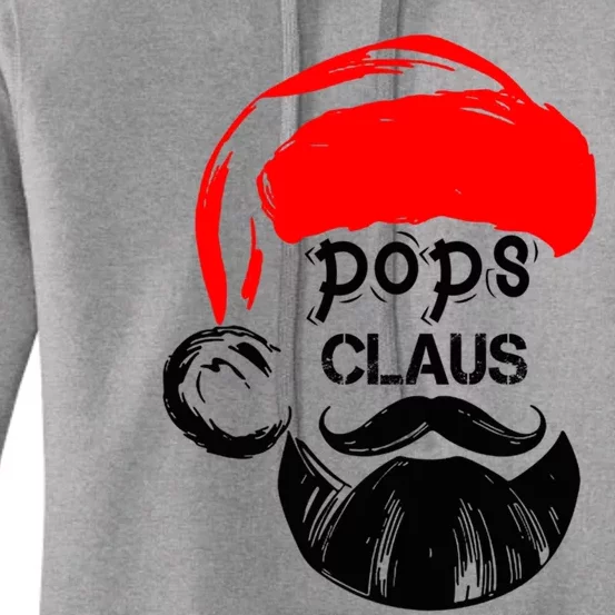 Pops Claus Christmas Grandpa Santa Claus Christmas Cool Gift Women's Pullover Hoodie