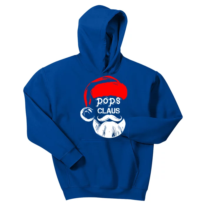 Pops Claus Christmas Pops Santa Claus Christmas Gift Kids Hoodie