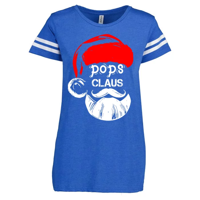 Pops Claus Christmas Pops Santa Claus Christmas Gift Enza Ladies Jersey Football T-Shirt