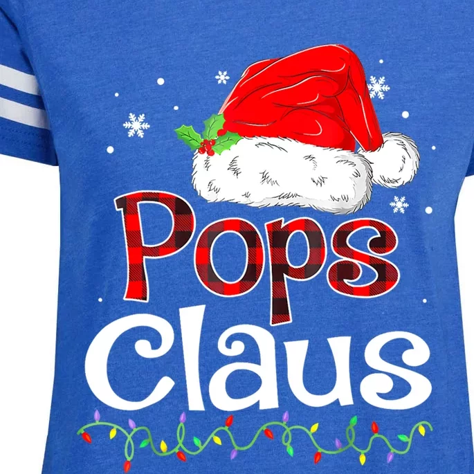 Pops Claus Christmas Santa Family Ing Pajamas Xmas Great Gift Enza Ladies Jersey Football T-Shirt