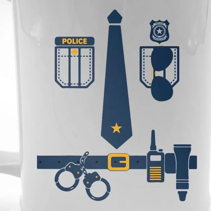 Police Costume Cop Uniform Officer Halloween Front & Back Beer Stein