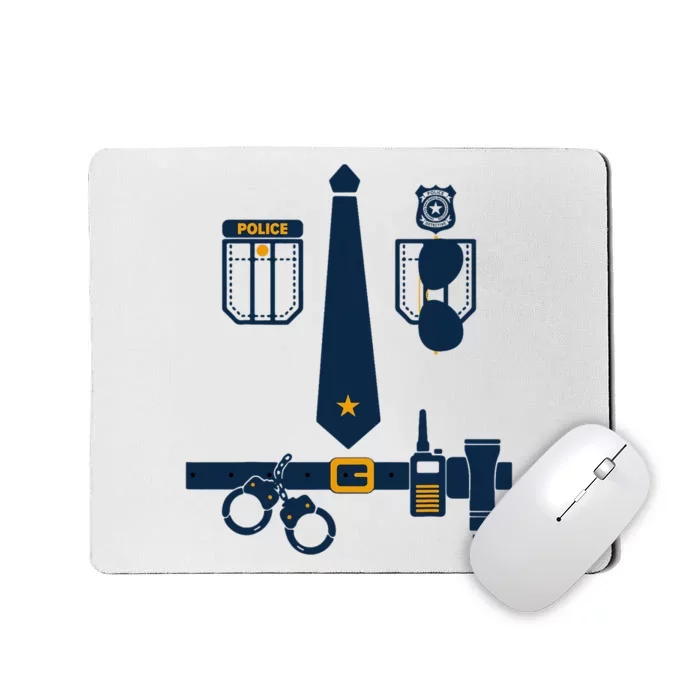 Police Costume Cop Uniform Officer Halloween Mousepad