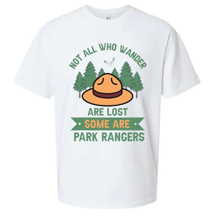 Park Ranger Not All Who Wander Are Lost National Parks Hike Sueded Cloud Jersey T-Shirt