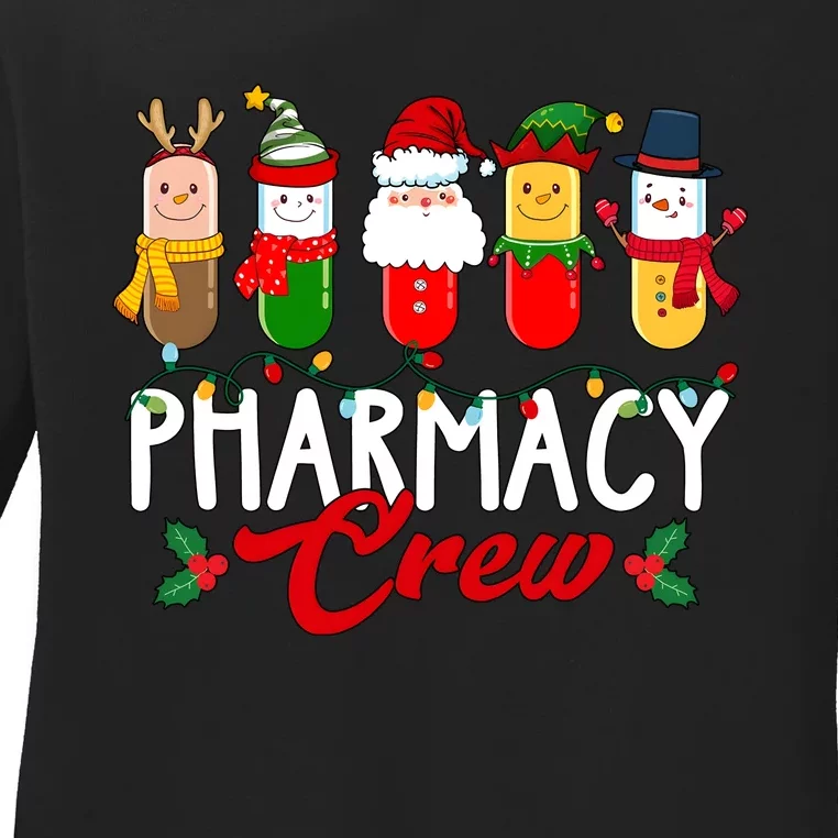 Pharmacy Crew Christmas Holiday Season Ladies Long Sleeve Shirt