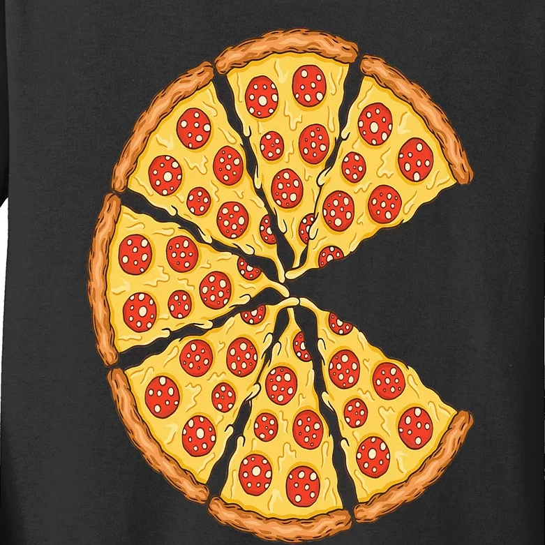 Pizza Costume Cute Pizza Slice Couple Matching Pizza Lovers Kids Long Sleeve Shirt