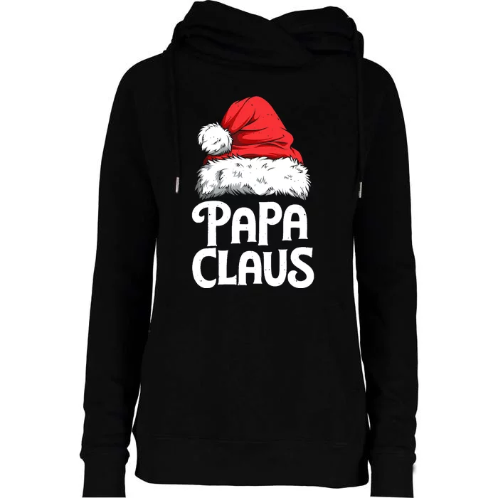 Papa Claus Christmas Dad Santa Family Matching Pajamas Xmas Womens Funnel Neck Pullover Hood