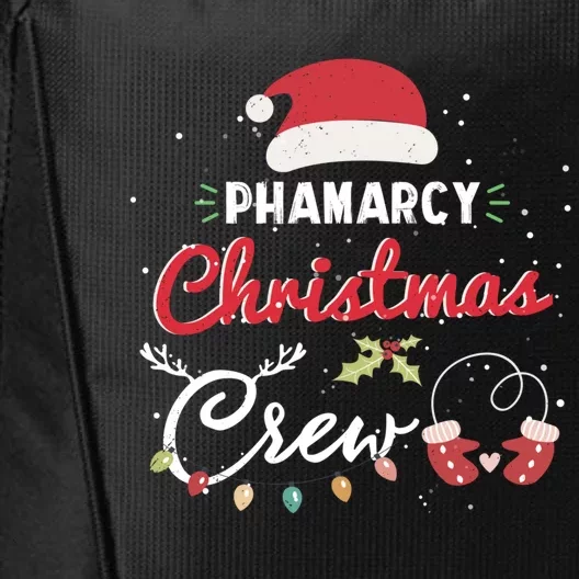 Pharmacy Christmas Crew Funny Pharmacist Matching Gift City Backpack