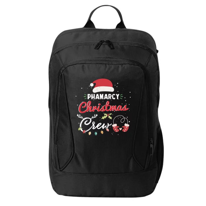 Pharmacy Christmas Crew Funny Pharmacist Matching Gift City Backpack