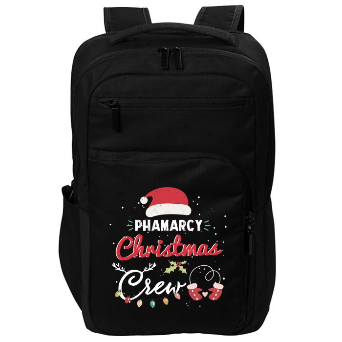 Pharmacy Christmas Crew Funny Pharmacist Matching Gift Impact Tech Backpack