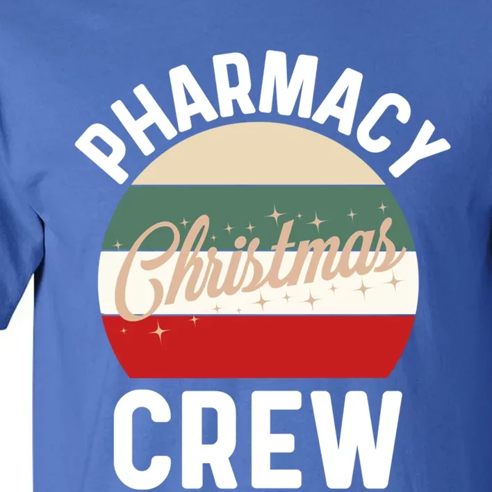 Pharmacy Christmas Crew Gift Retro Pharmacy Technician Gift Tall T-Shirt