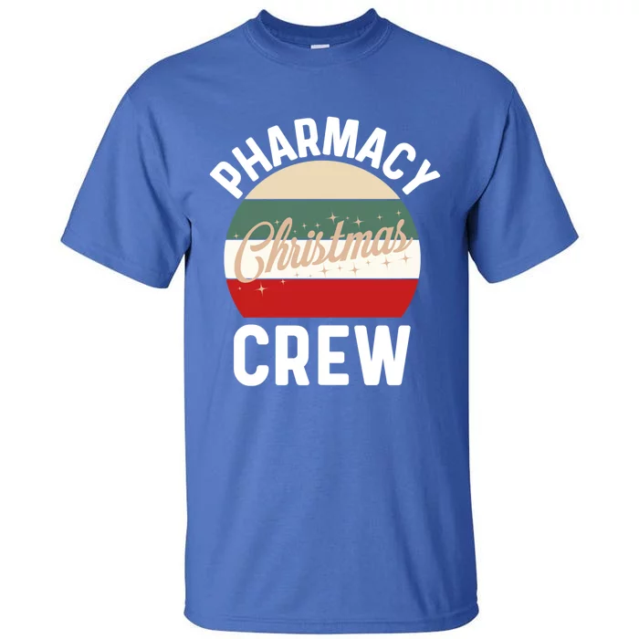 Pharmacy Christmas Crew Gift Retro Pharmacy Technician Gift Tall T-Shirt