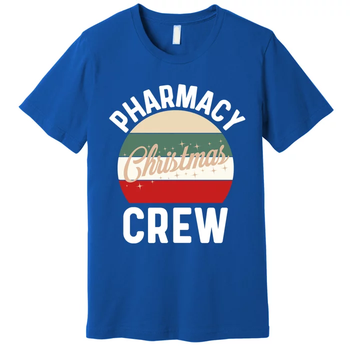 Pharmacy Christmas Crew Gift Retro Pharmacy Technician Gift Premium T-Shirt