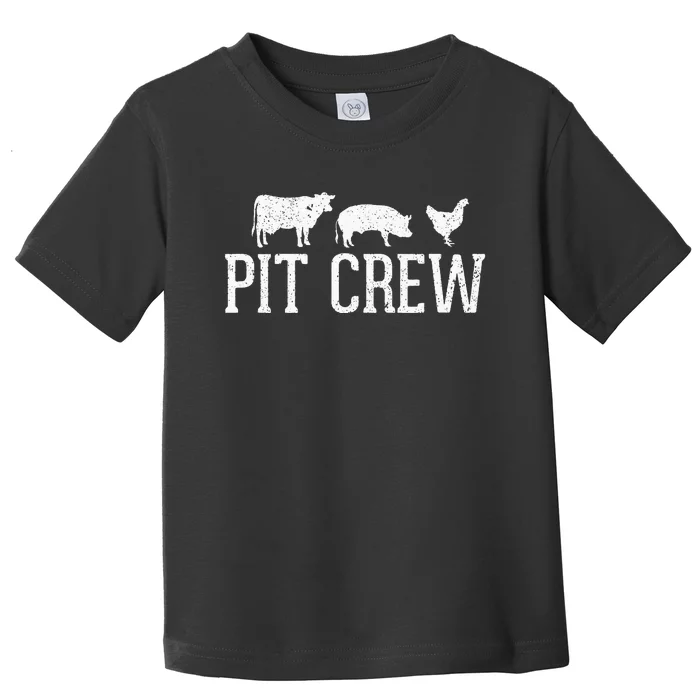 Pit Crew Cow Pig Chicken Barbecue Toddler T-Shirt