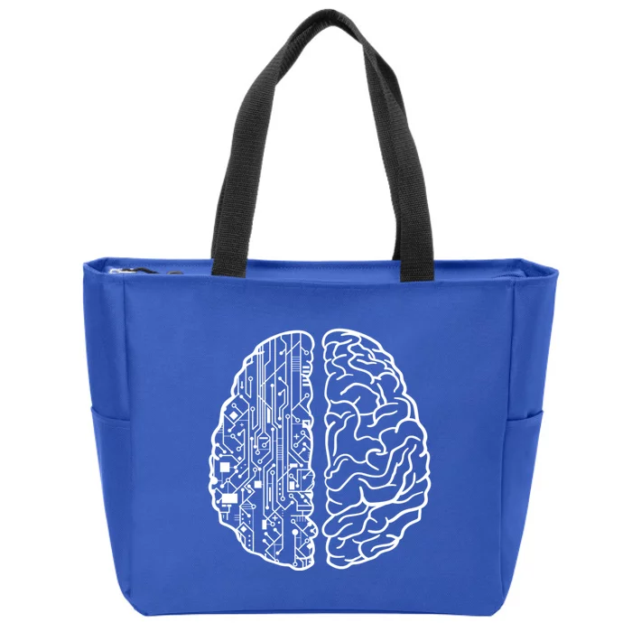 Programmer Coder Cute Gift Developer Programming Brain Programmer Cool Gift Zip Tote Bag