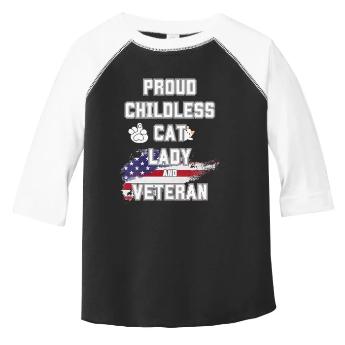 Proud Childless Cat Lady And Veteran Toddler Fine Jersey T-Shirt