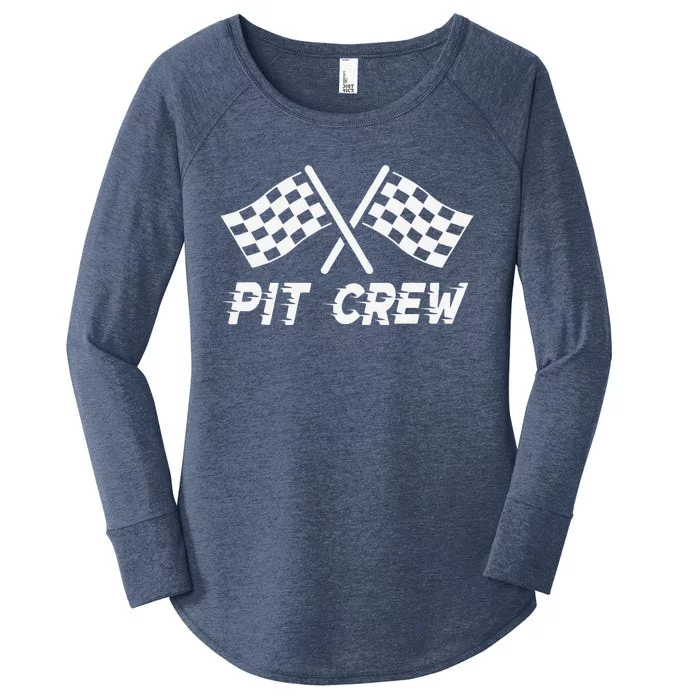 Pit Crew Costume For Race Car Parties Women's Perfect Tri Tunic Long Sleeve Shirt