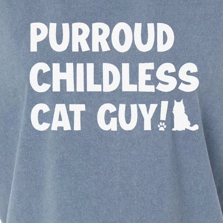 Purroud Childless Cat Guy Funny Voting For President 2024 Garment-Dyed Women's Muscle Tee