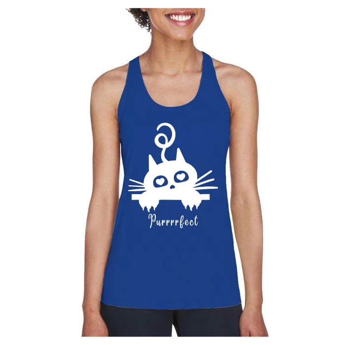 Purrrfect Cute Cat Women's Racerback Tank