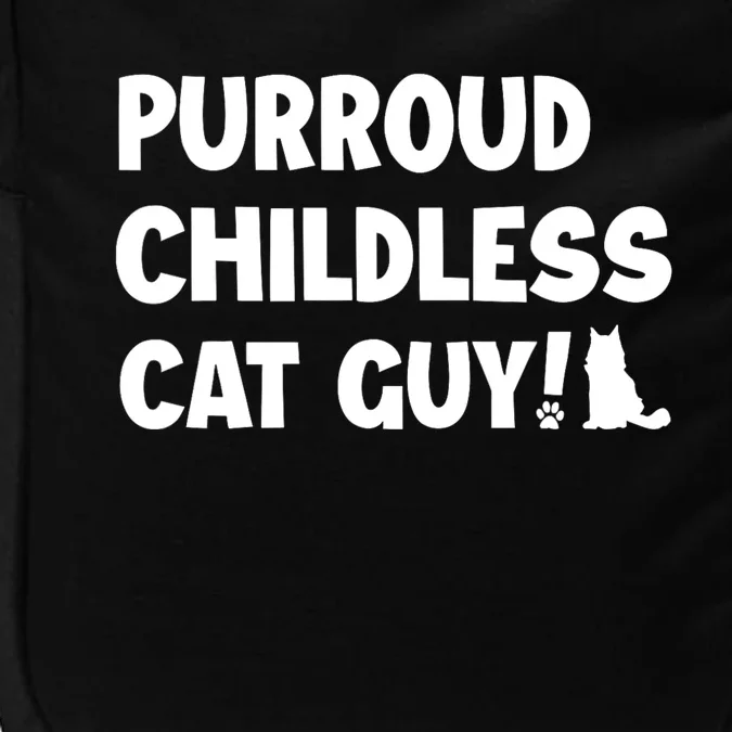 Purroud Childless Cat Guy Funny Voting For President 2024 Impact Tech Backpack