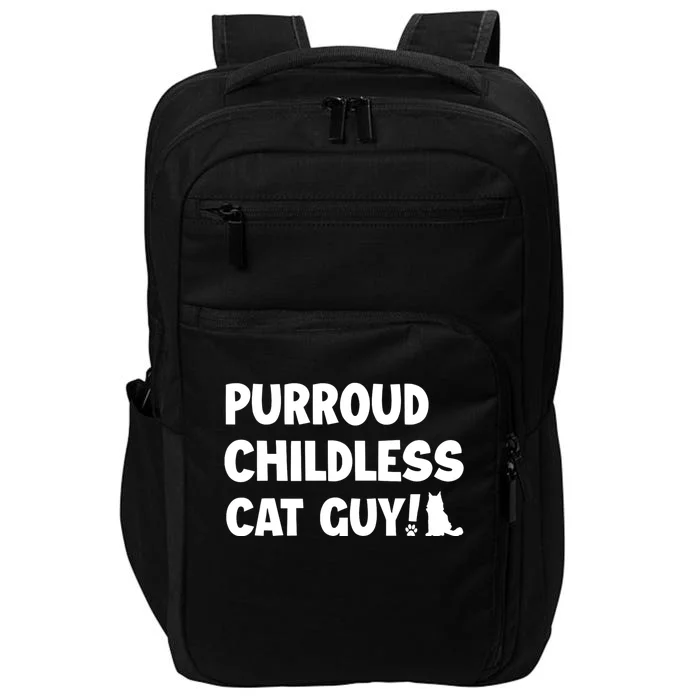 Purroud Childless Cat Guy Funny Voting For President 2024 Impact Tech Backpack