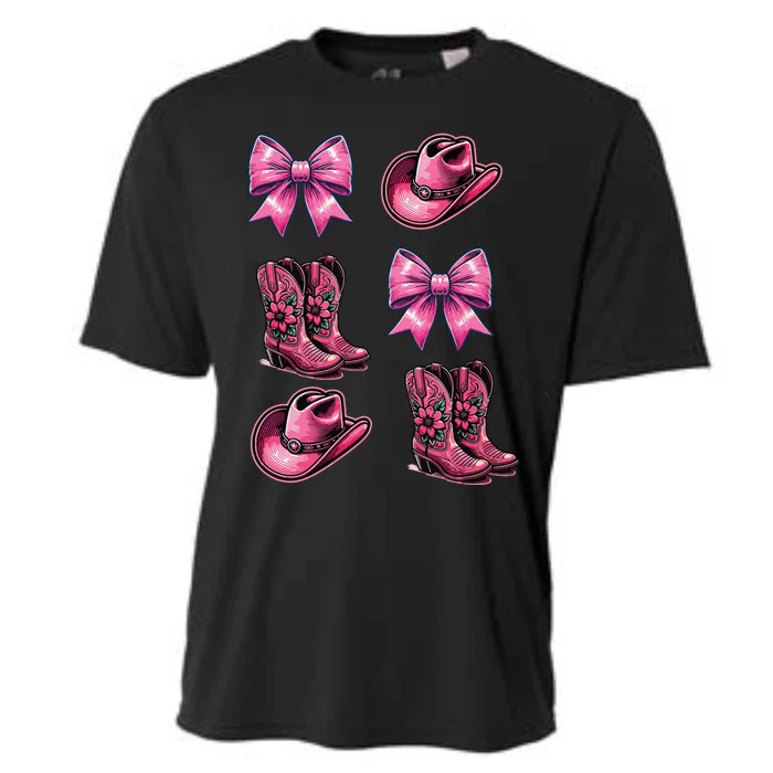 Pinkk Coquette Cowgirl Cooling Performance Crew T-Shirt