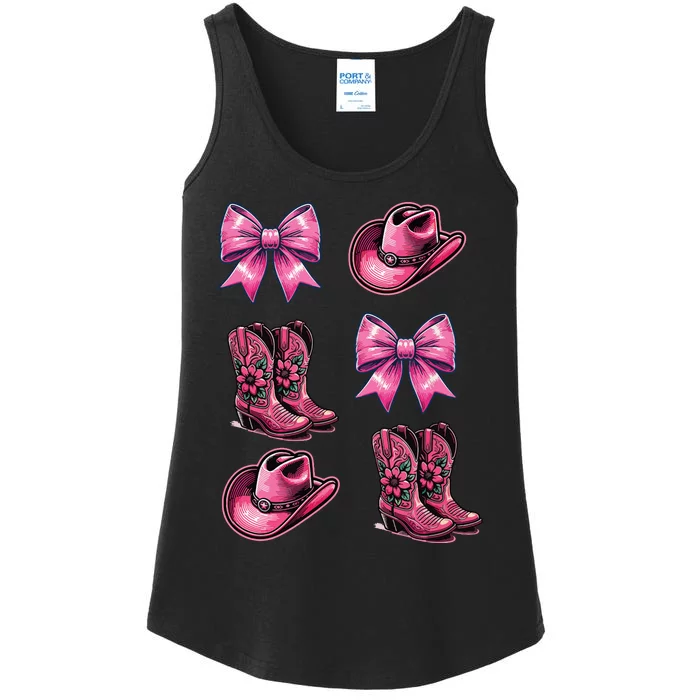 Pinkk Coquette Cowgirl Ladies Essential Tank