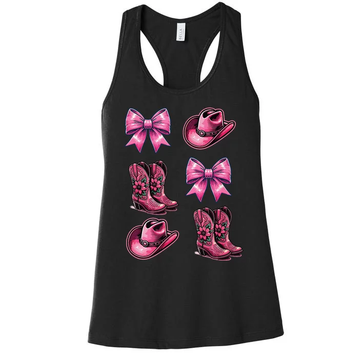 Pinkk Coquette Cowgirl Women's Racerback Tank