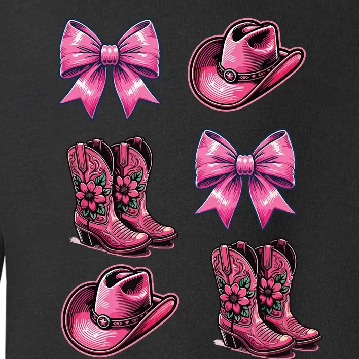 Pinkk Coquette Cowgirl Toddler Sweatshirt